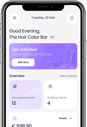 App Become a Barber en el móvil